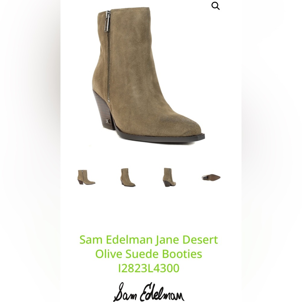Sam Edelman Jane Olive Suede Boots